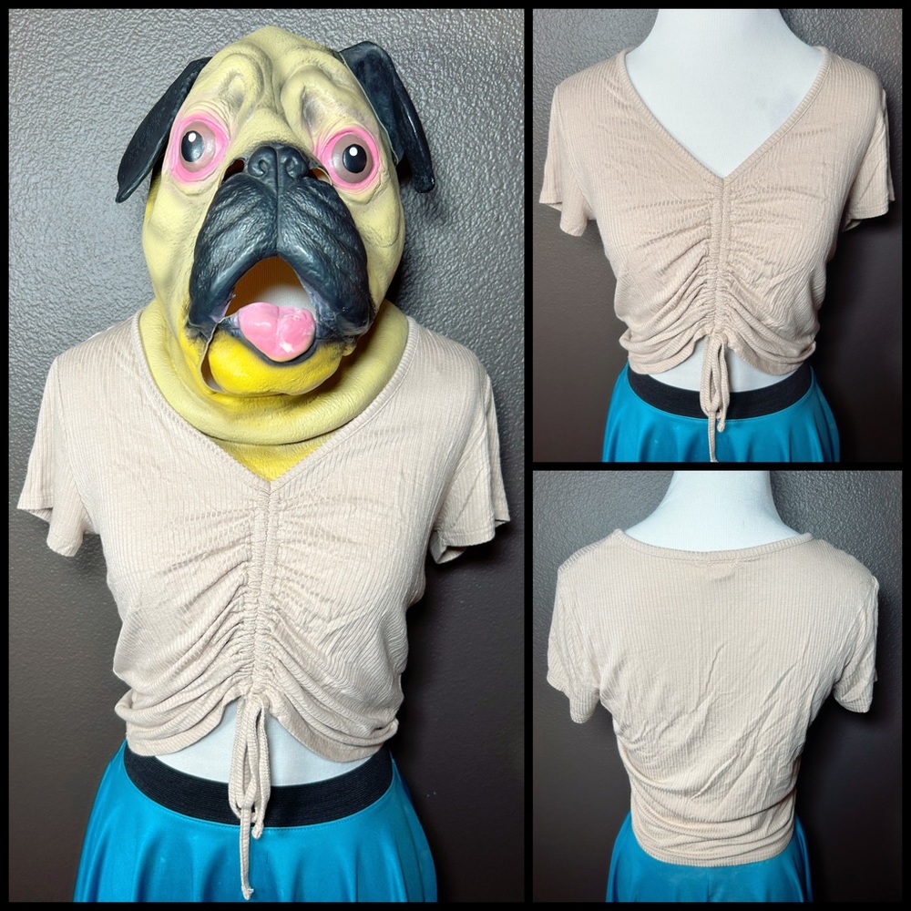 GARAGE, ruched crop top!!